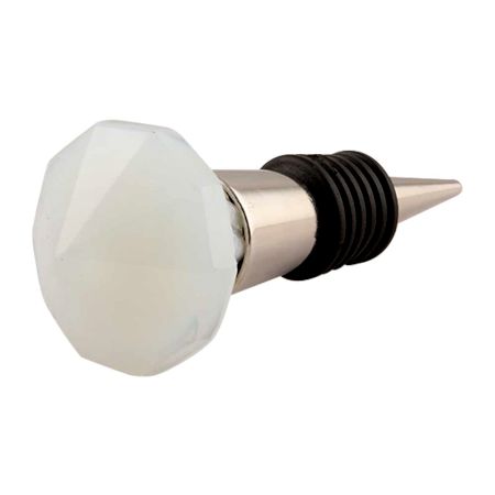 Milky Glass Top Wine Stopper 